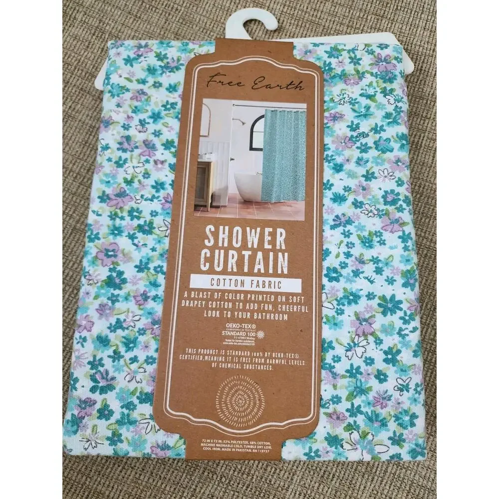 Floral Shower Curtain by Free Earth